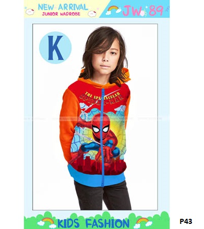 jaket anak spiderman